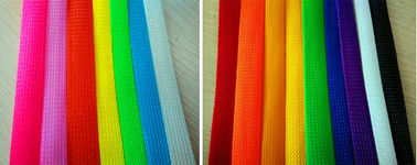 Colorful PPET Expandable Braided Sleeving , Flexible Electric Cable Sleeve Management