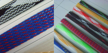 Colorful PPET Expandable Braided Sleeving , Flexible Electric Cable Sleeve Management