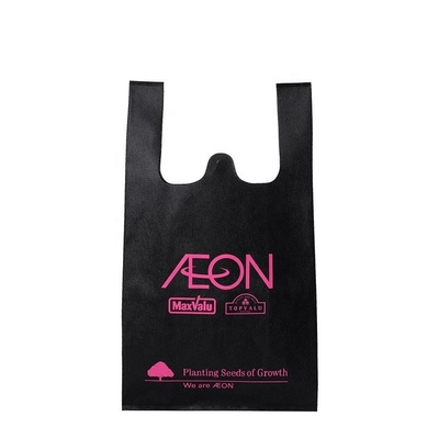 T-shirt PP Non-Woven Vest Baskılı Özel Logo ile Alışveriş Tote Çantaları